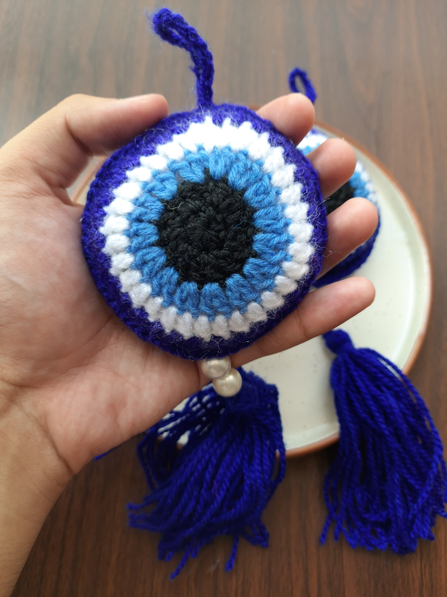Evil Eye Crochet Tassel Charms