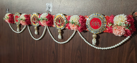 Lotus Blossom Ridhi Sidhi Toran with Pearl Garland