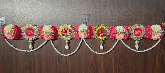 Lotus Blossom Ridhi Sidhi Toran with Pearl Garland