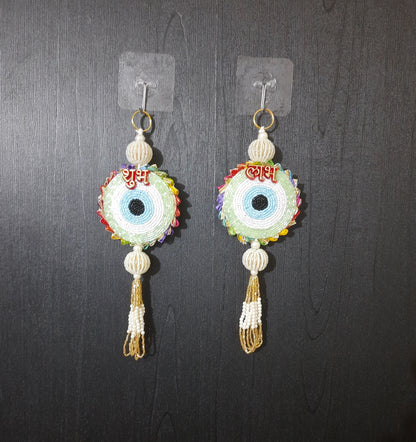 Handcrafted Evil Eye Shubh Labh Hanging