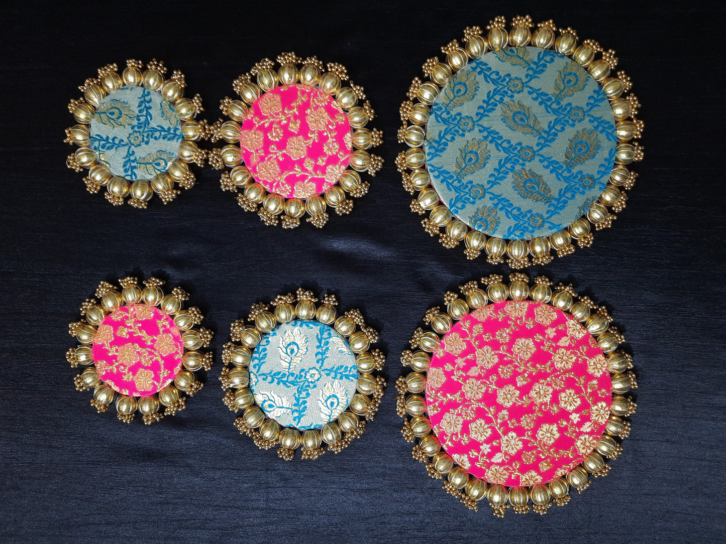 Reversible Aasan Combo – Set of 3 (Pink & Blue, Double-Sided)