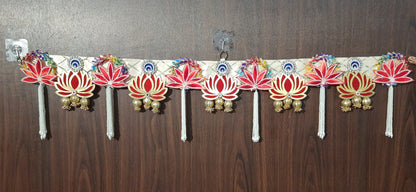 Handmade Lotus Pearl Toran Elegant Festive Door Hanging for Home Decor