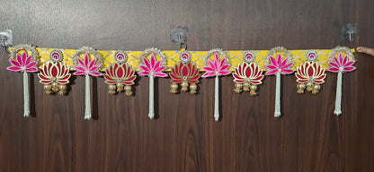 Handmade Lotus Pearl Toran Elegant Festive Door Hanging for Home Decor