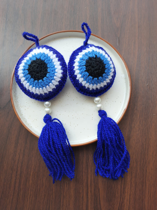 Evil Eye Crochet Tassel Charms