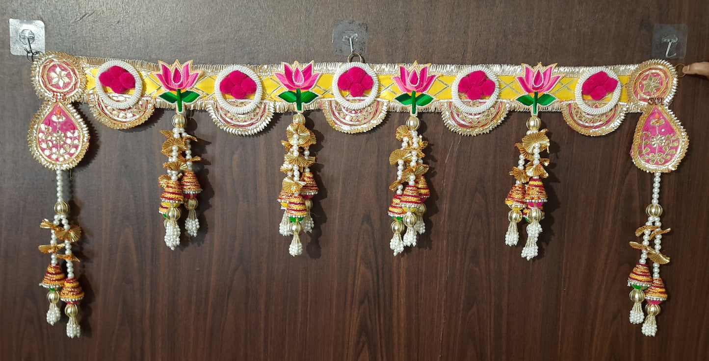 Lotus Pearl & Bell Shubh Labh Toran