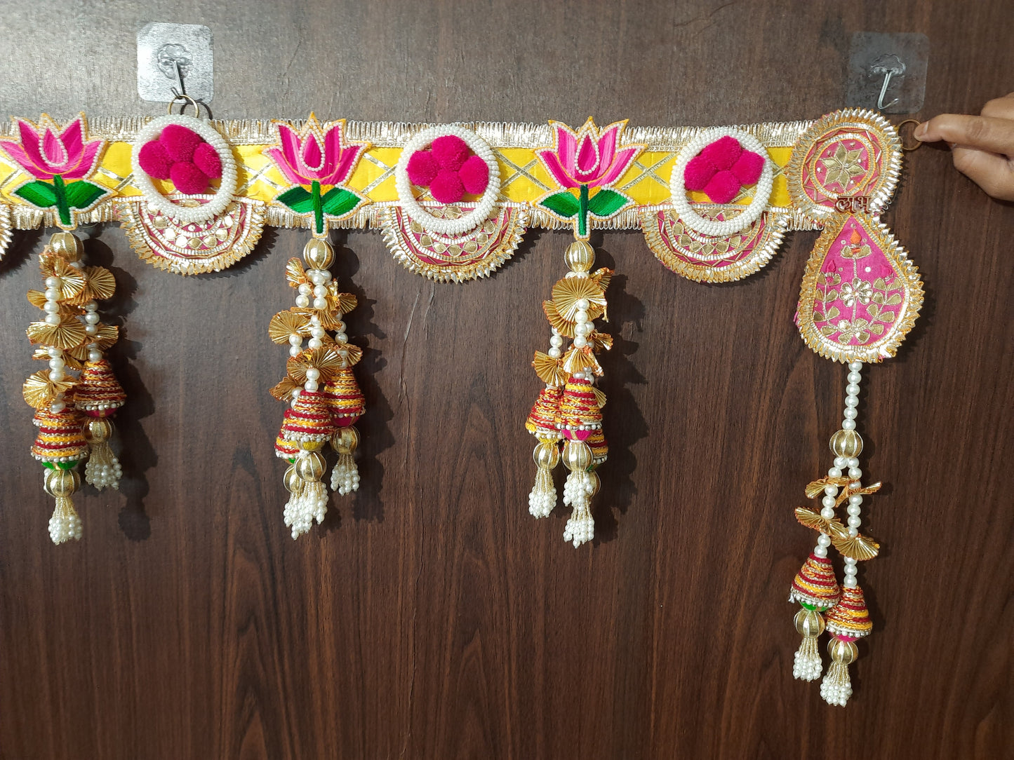 Lotus Pearl & Bell Shubh Labh Toran